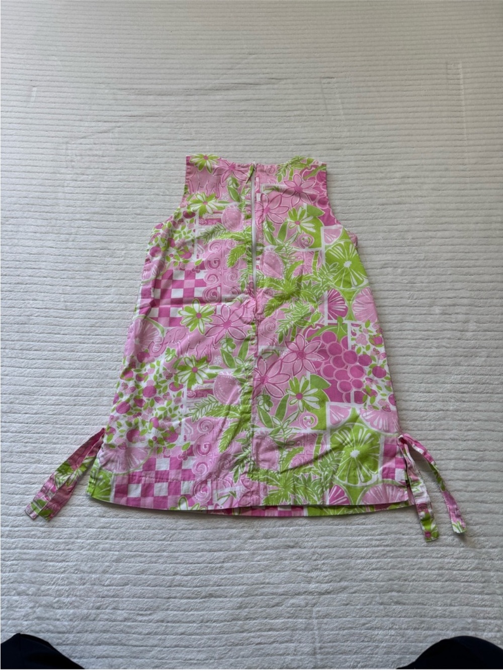 Lilly Pulitzer Pink & Lime Patchwork A-Line Dress - Picture 8 of 8